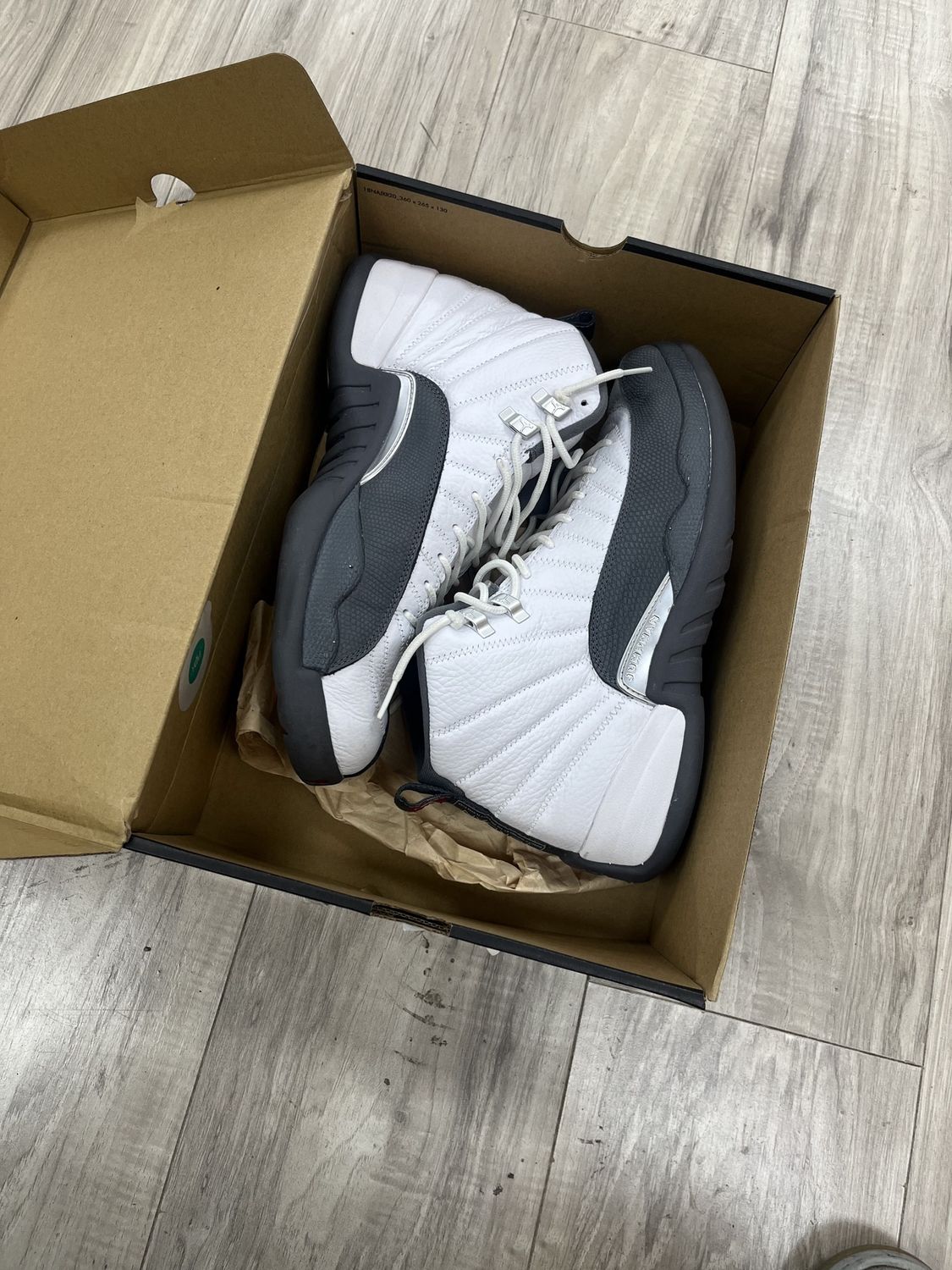 JORDAN 12 WOLF GREY, USED: 11.5