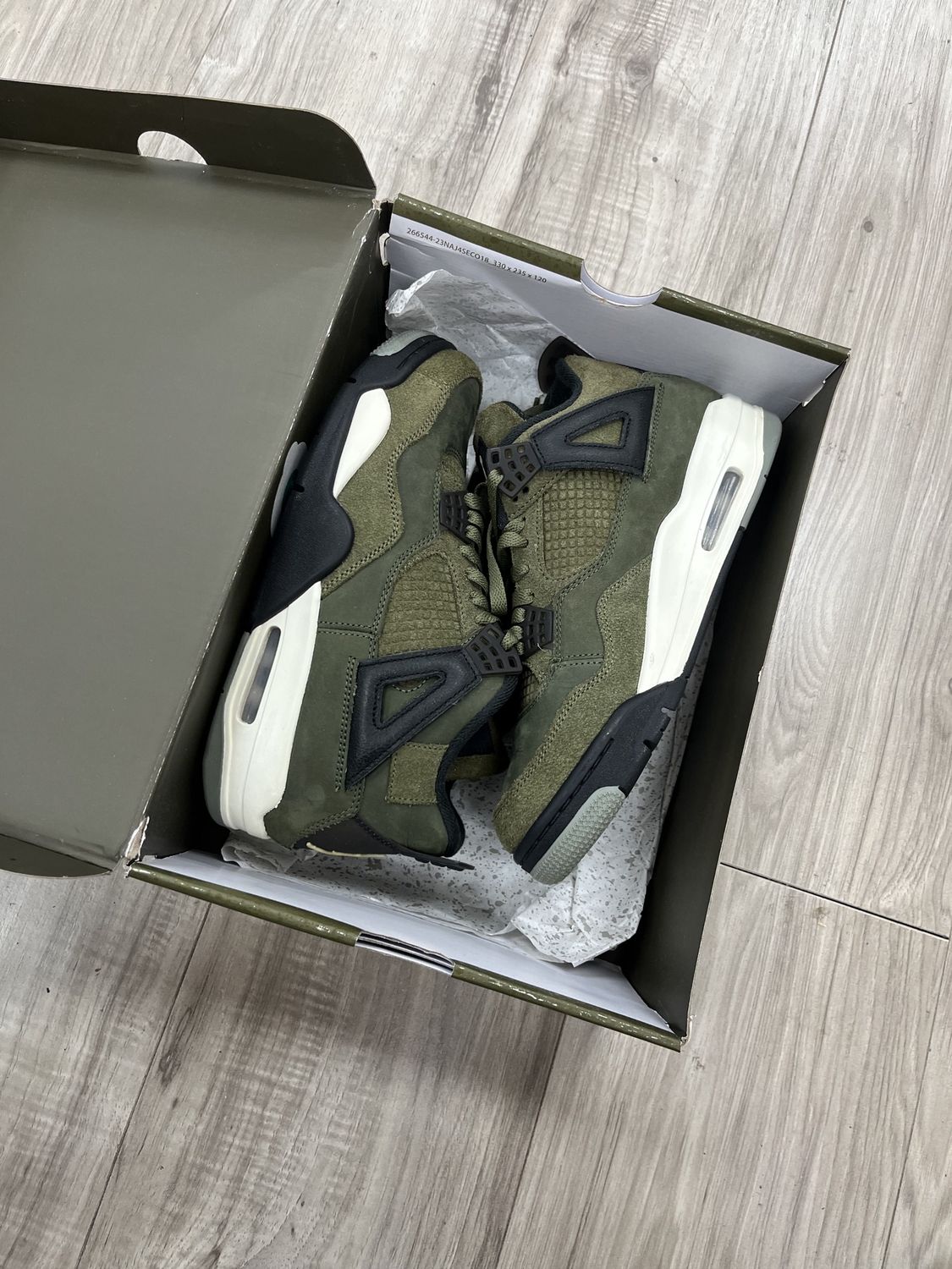 JORDAN 4 CRAFT OLIVE, USED: 8