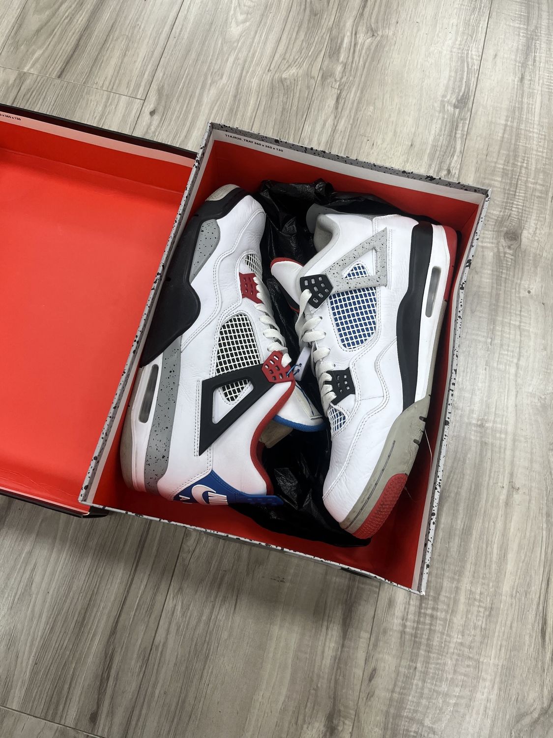JORDAN 4 WHAT THE, USED: 13