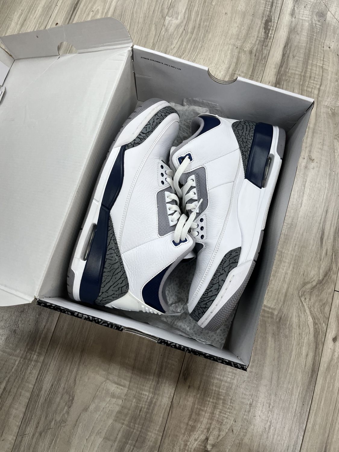 JORDAN 3 MIDNIGHT NAVY |, USED: 12