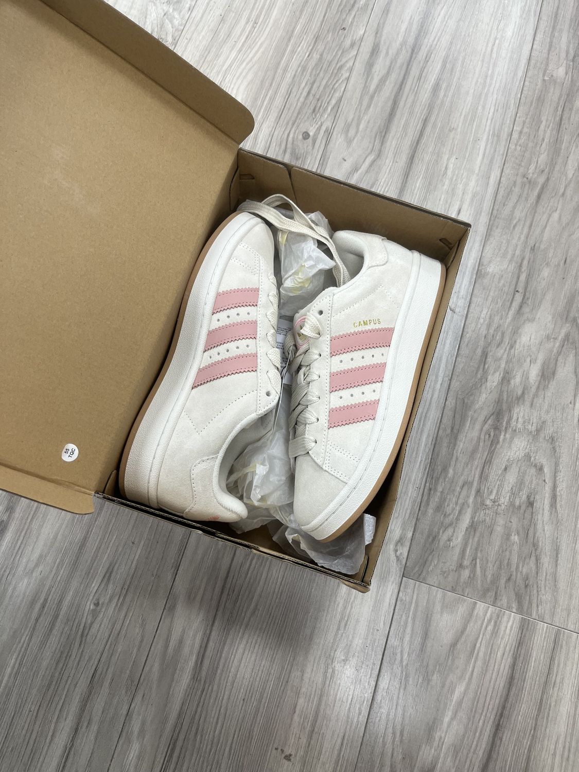 ADIDAS CAMPUS WHITE PINK | NEW |, NEW: 7.5W