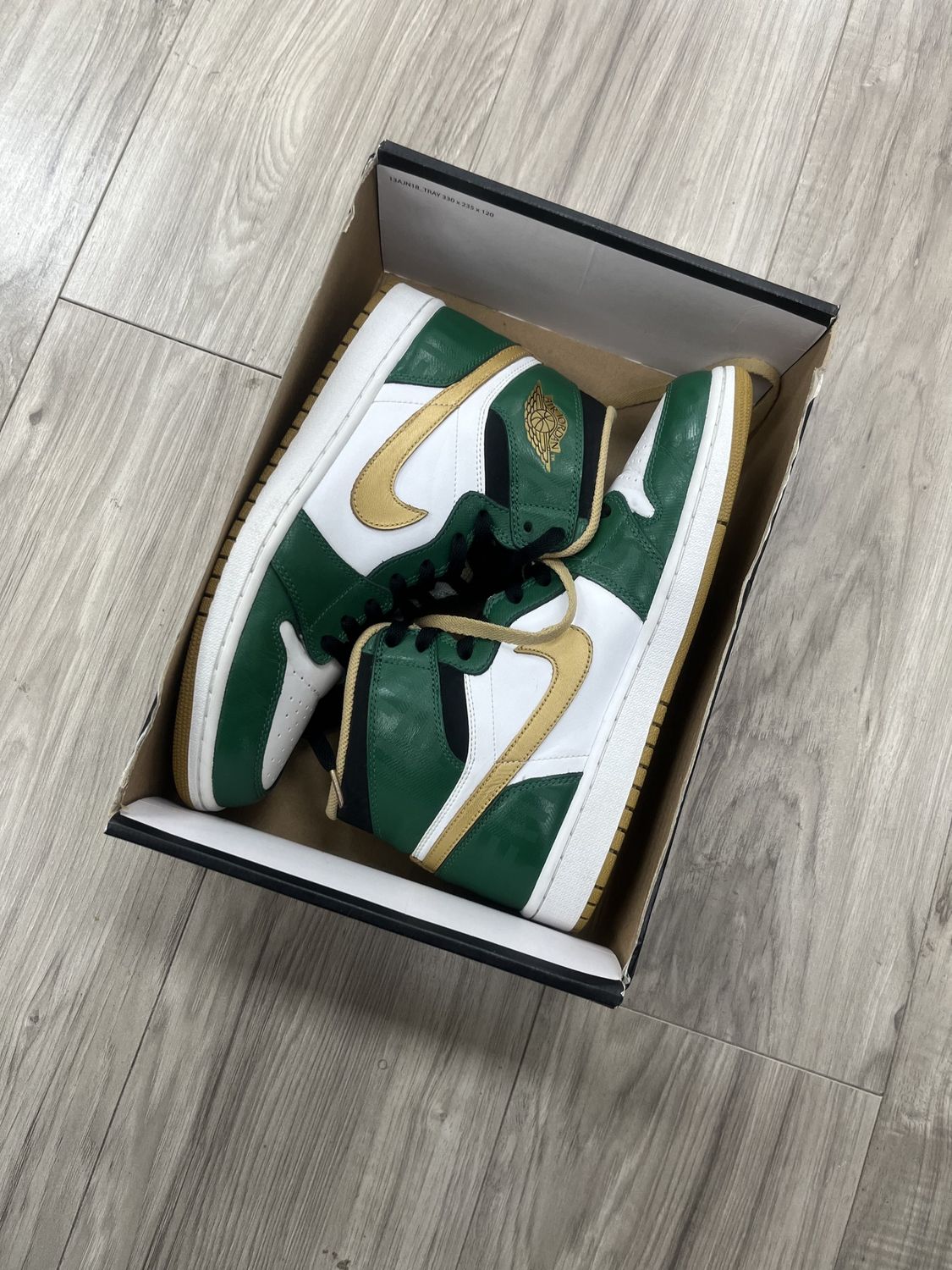JORDAN 1 HIGH CELTICS, USED: 10