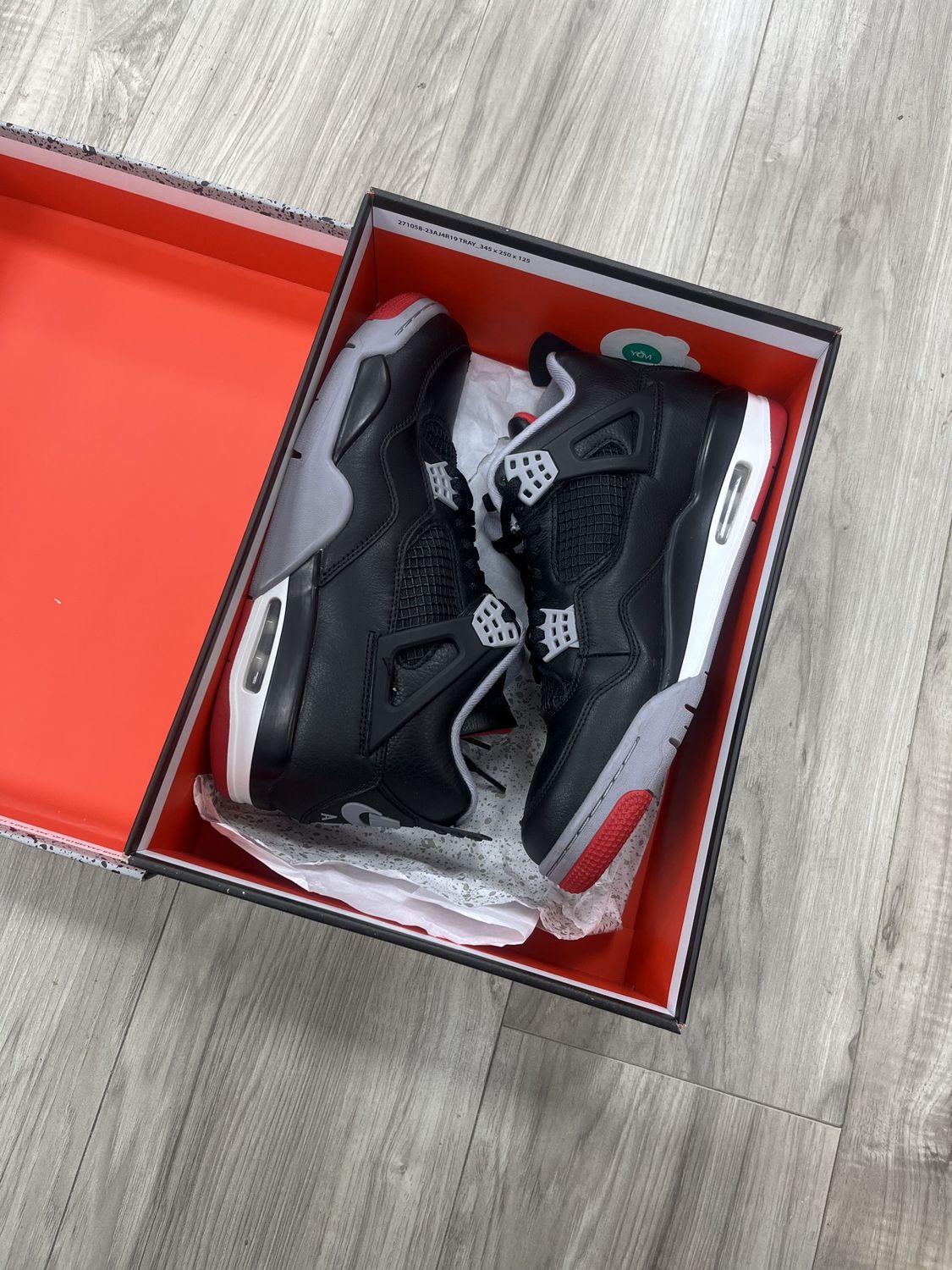 JORDAN 4 BRED REIMAGINED, USED: 11.5