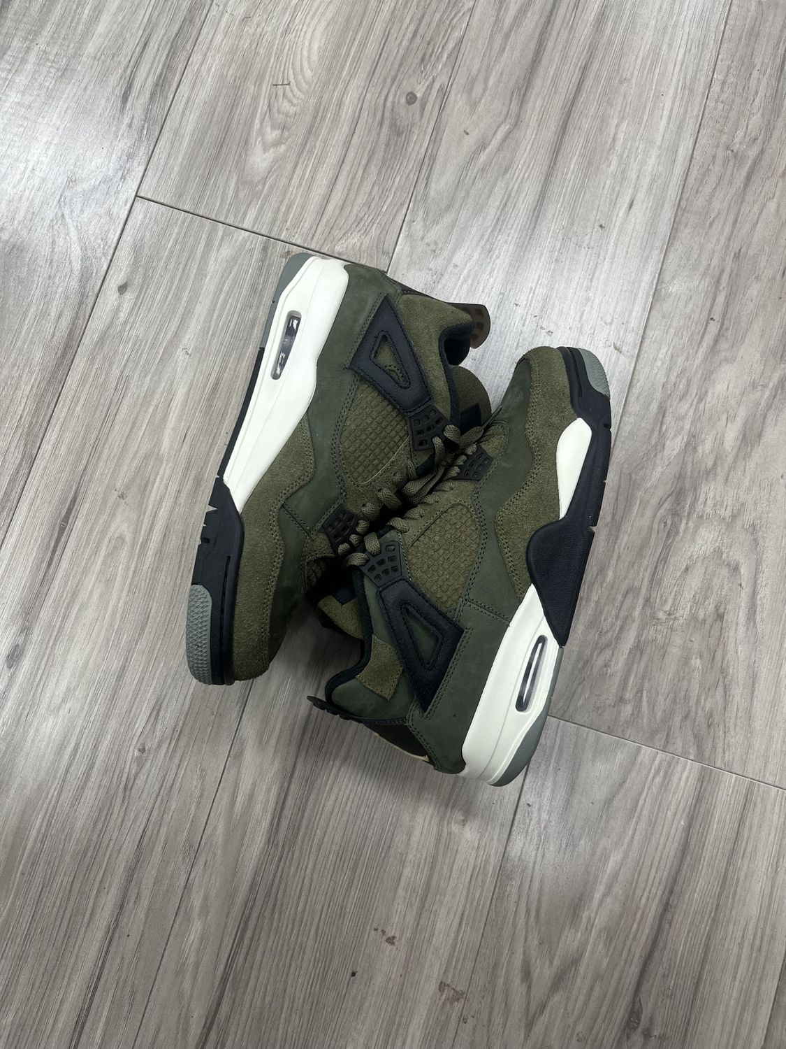 JORDAN 4 CRAFT OLIVE | NO BOX |, USED: 9
