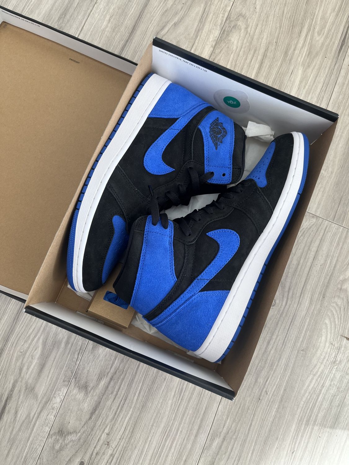 JORDAN 1 HIGH ROYAL REIMAGINED, USED: 10.5
