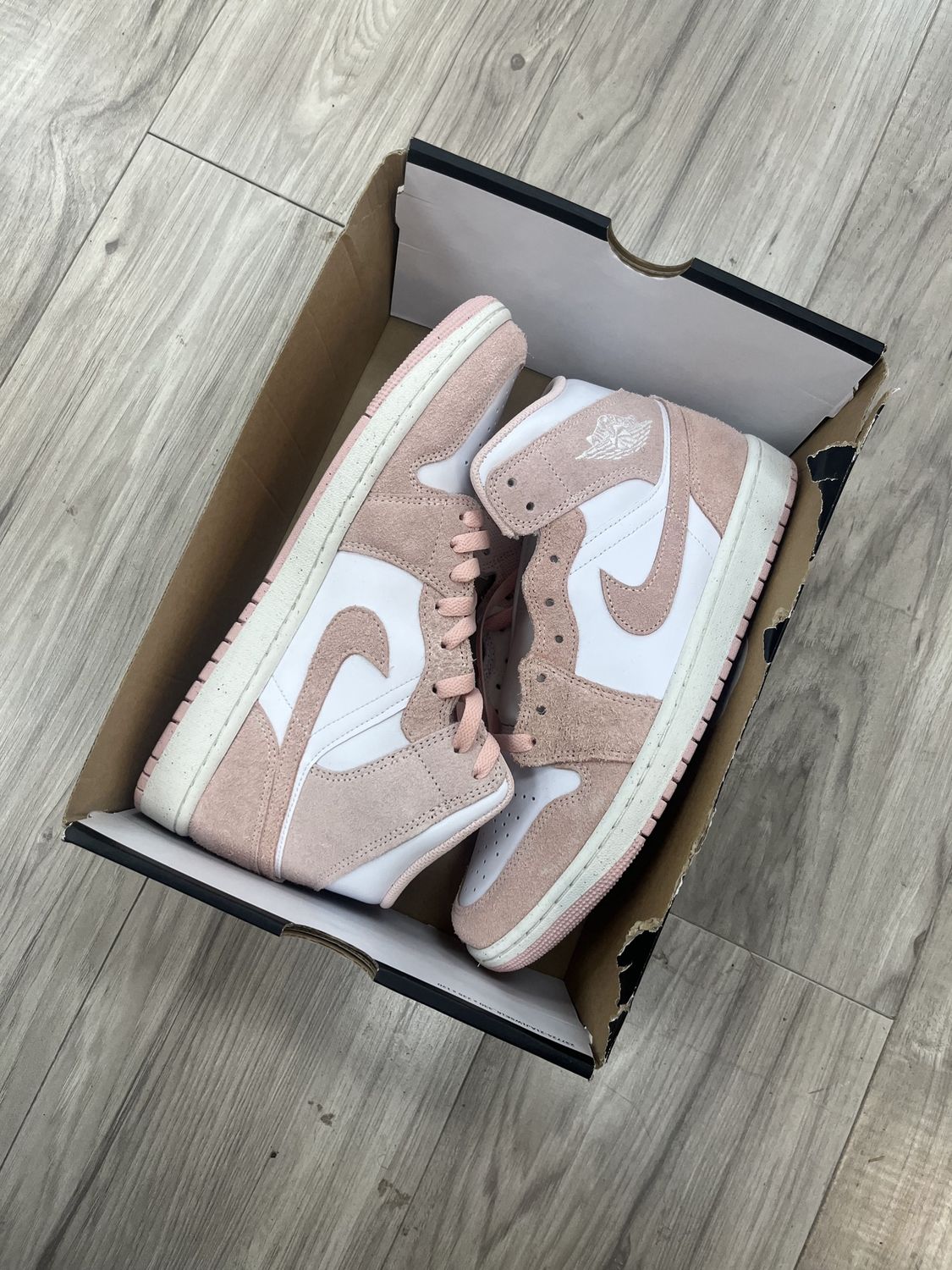 JORDAN 1 MID PINK  | NEW | NO LID |, NEW: 10