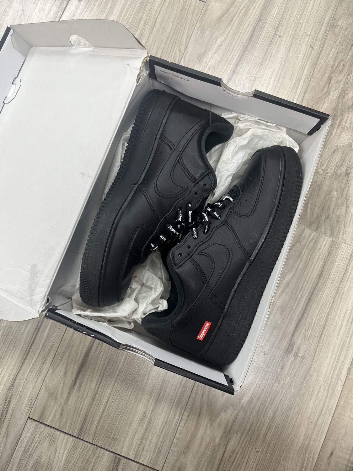 AF1 TRIPLE BLACK SUPREME, USED: 9.5