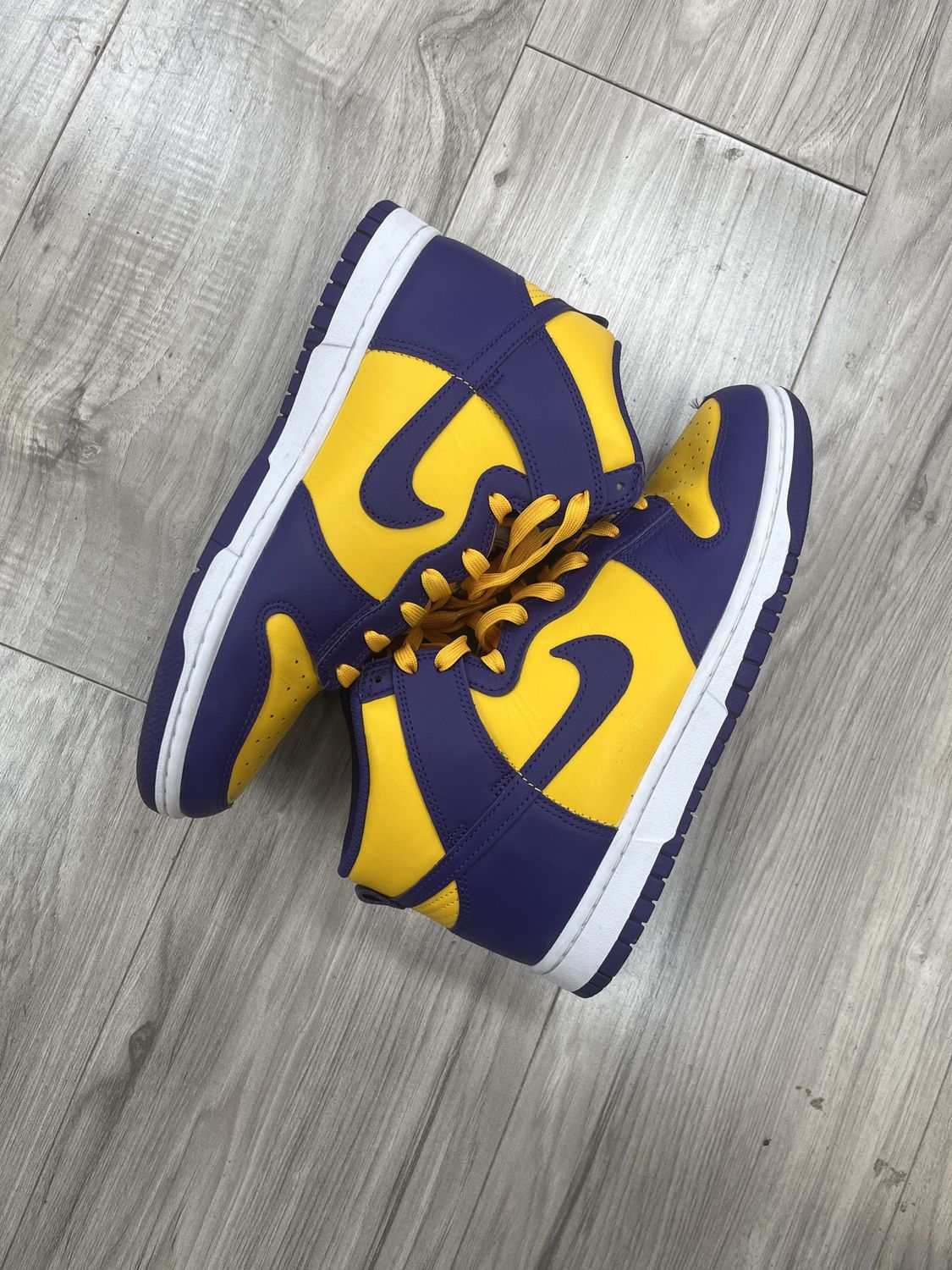 DUNK HIGH LAKERS | NO BOX |, USED: 8.5