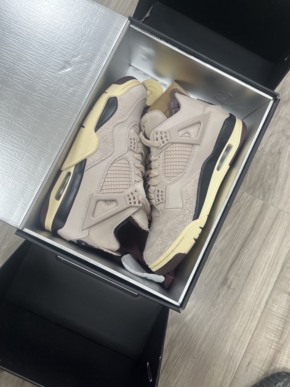 JORDAN 4 A MA WHITE, USED: 10.5W