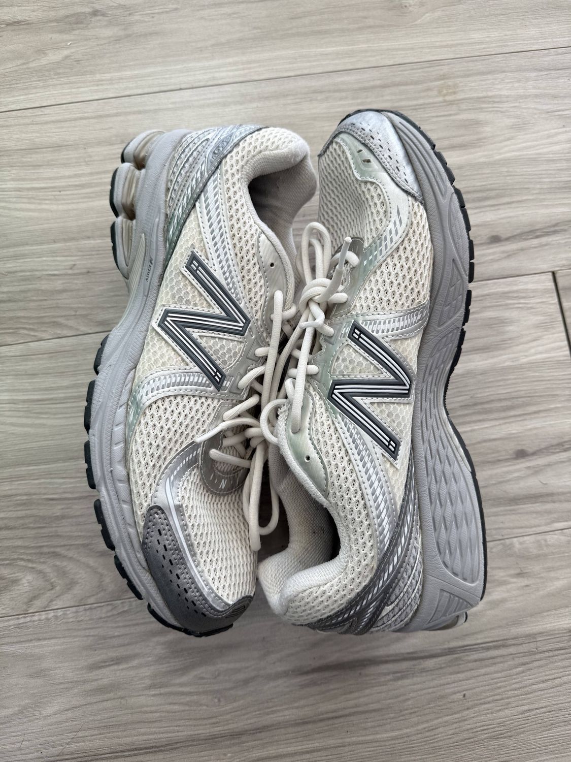 NEW BALANCE 860 VZ WHITE GREEN | NO BOX |, USED: 13