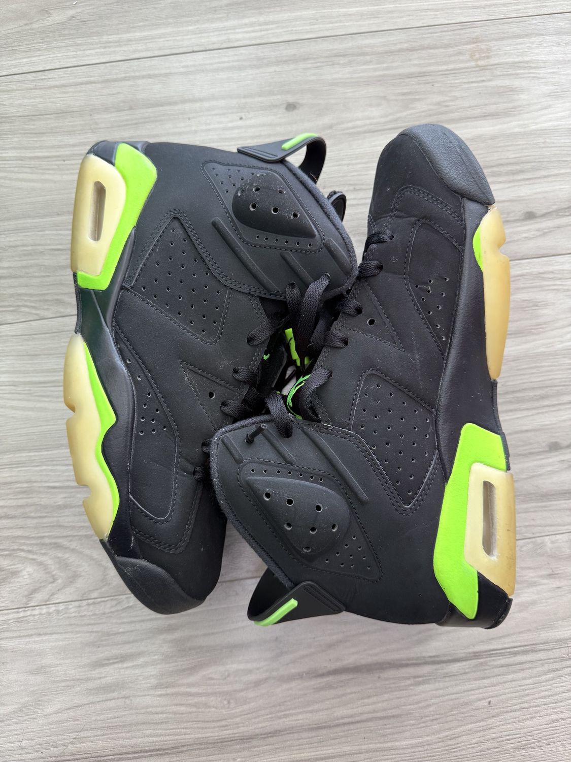 JORDAN 6 ELECTRIC GREEN | NO BOX |, USED: 9