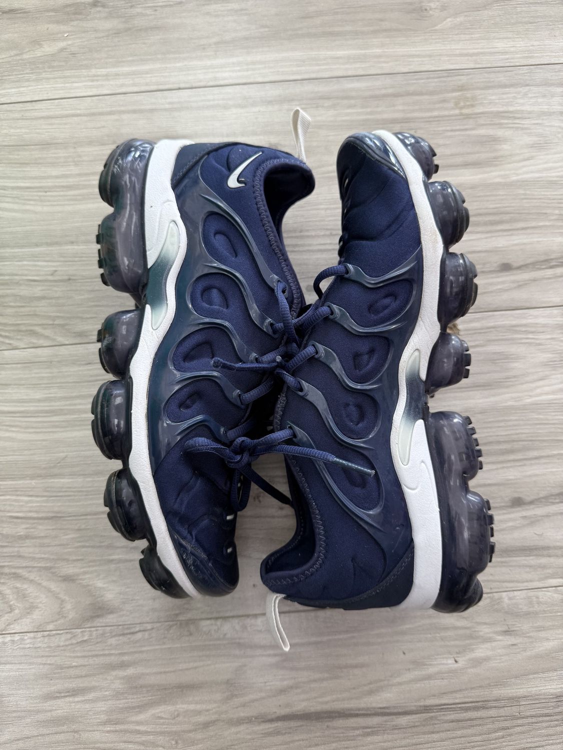 VAPORMAX PLUS NAVY BLUE WHITE | NO BOX |, USED: 9