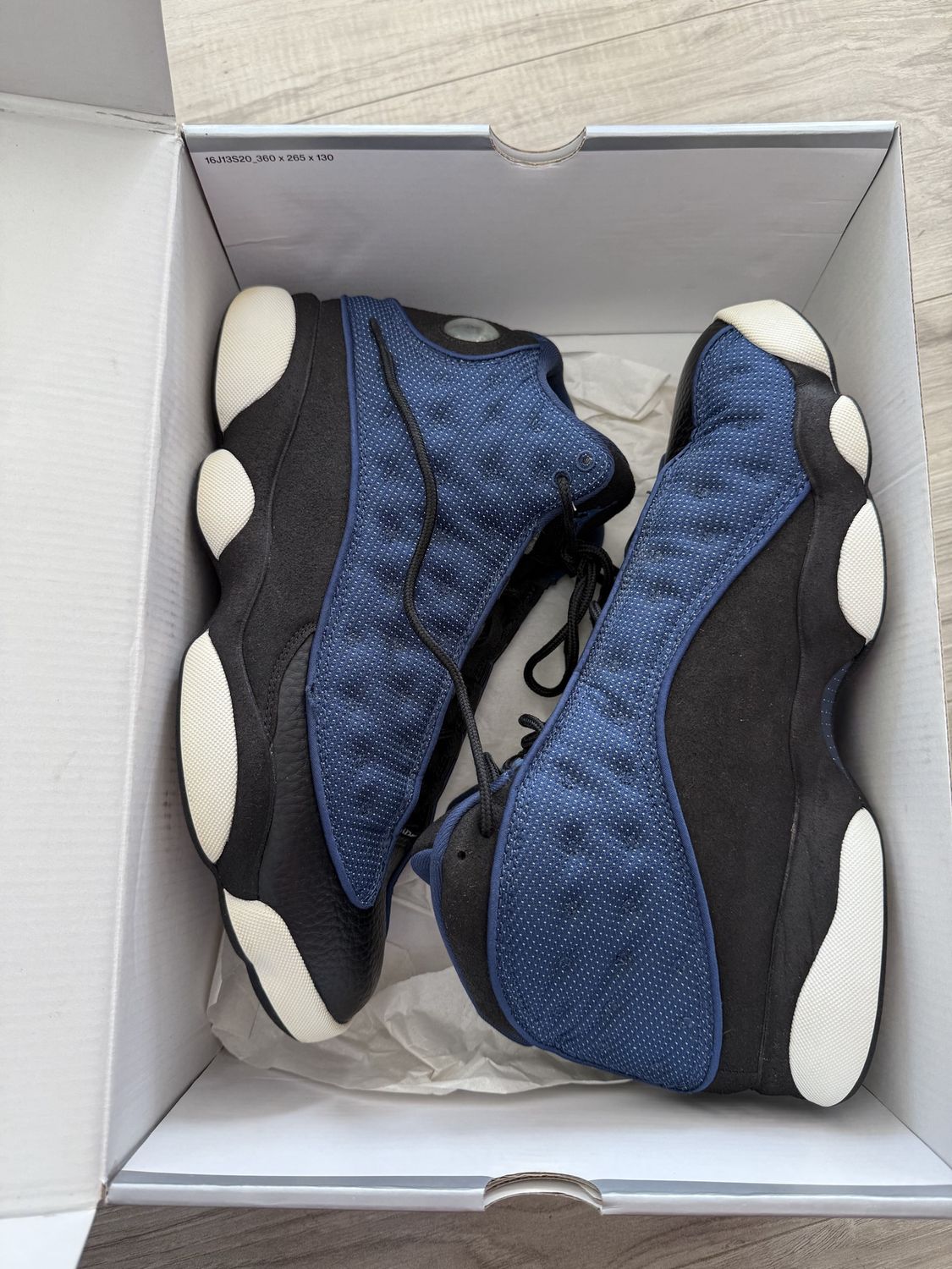 JORDAN 13 BRAVE BLUE, USED: 11.5