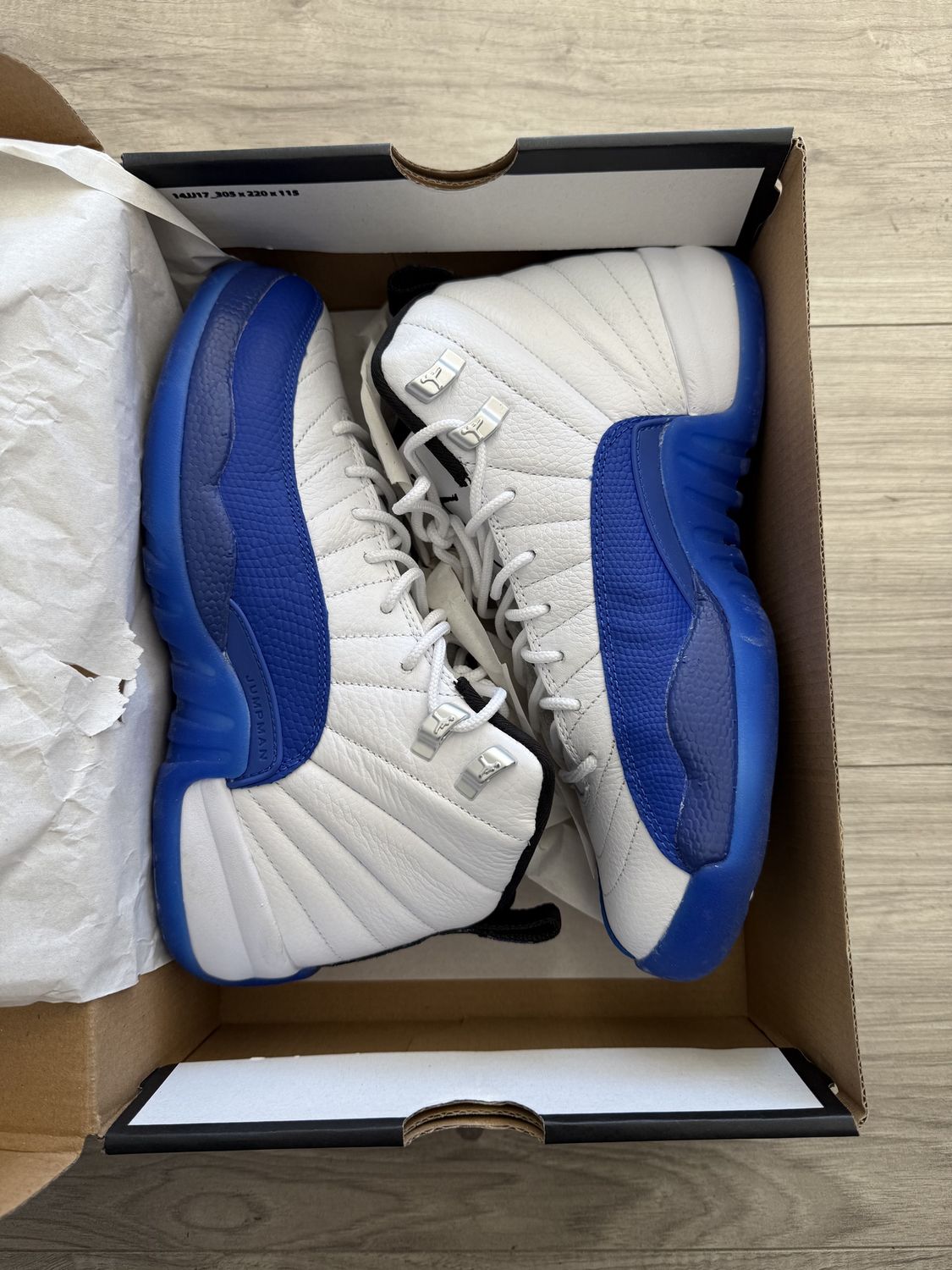 JORDAN 12 BLUEBERRY, USED WITH BOX: 6.5Y