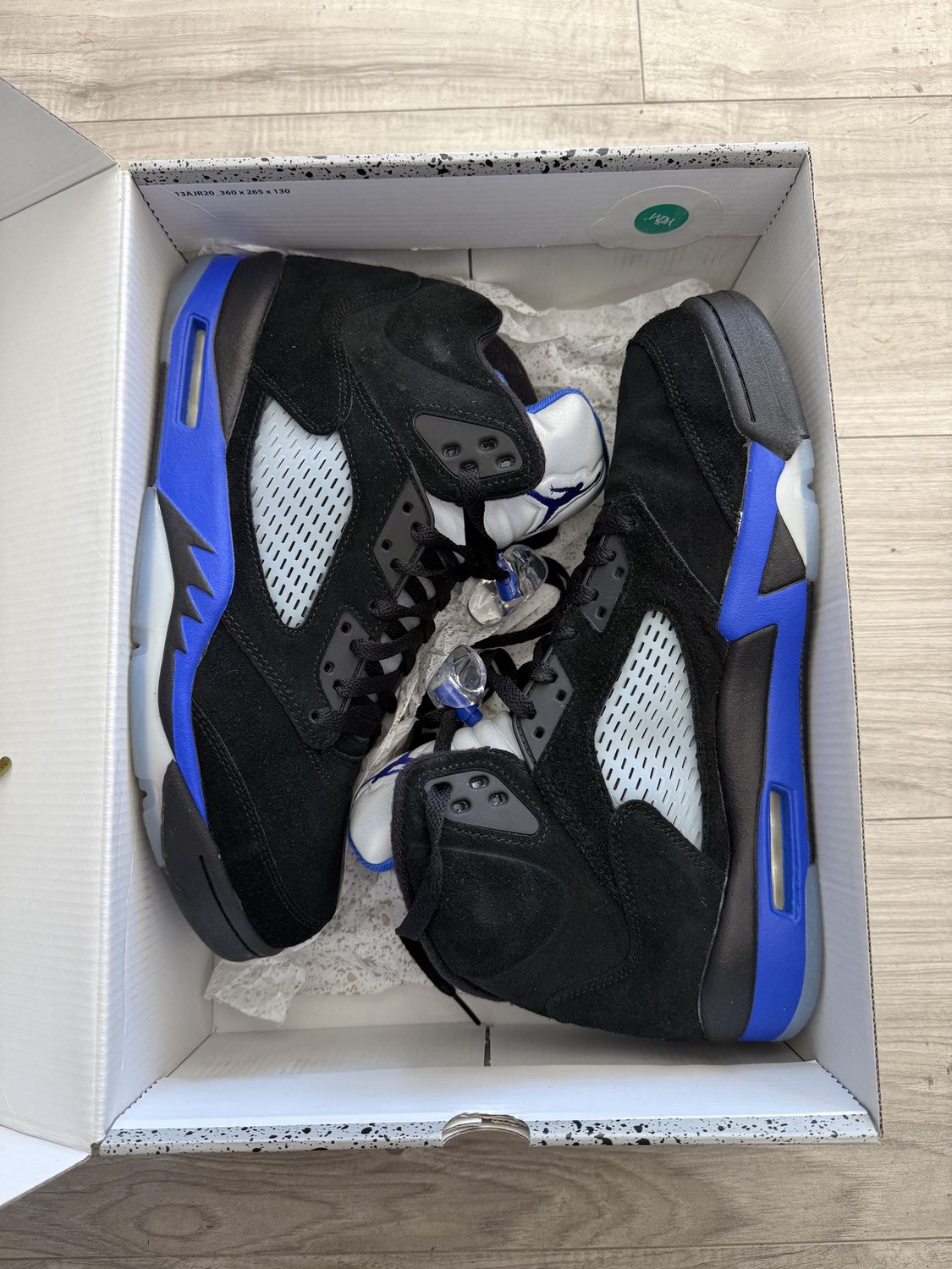 JORDAN 5 RACER BLUE, USED WITH BOX: 12