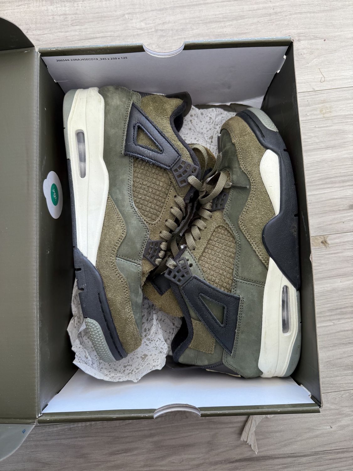 JORDAN 4 CRAFT OLIVE, USED: 10.5