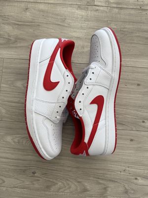 JORDAN 1 LOW WHITE UNIVERSITY RED