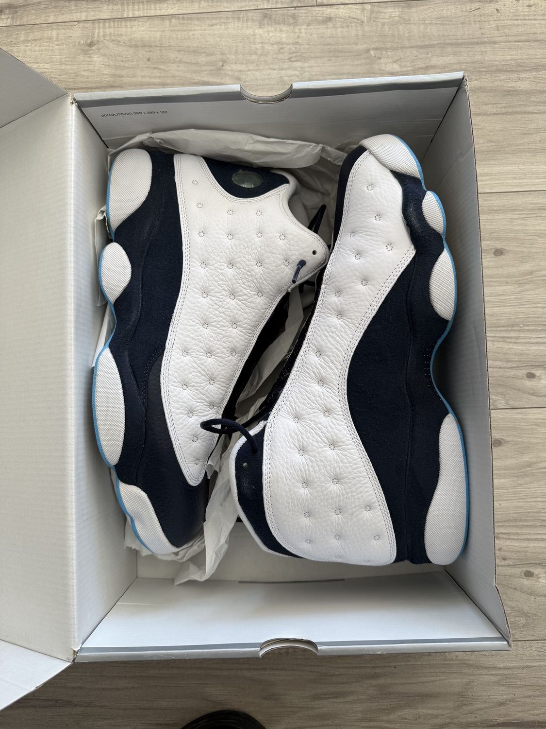 JORDAN 13 OBSIDIAN, USED WITH BOX: 12