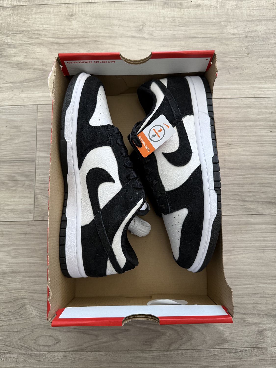 DUNK LOW SUEDE PANDA 8 NL, DS WITH BOX NO LID: 8