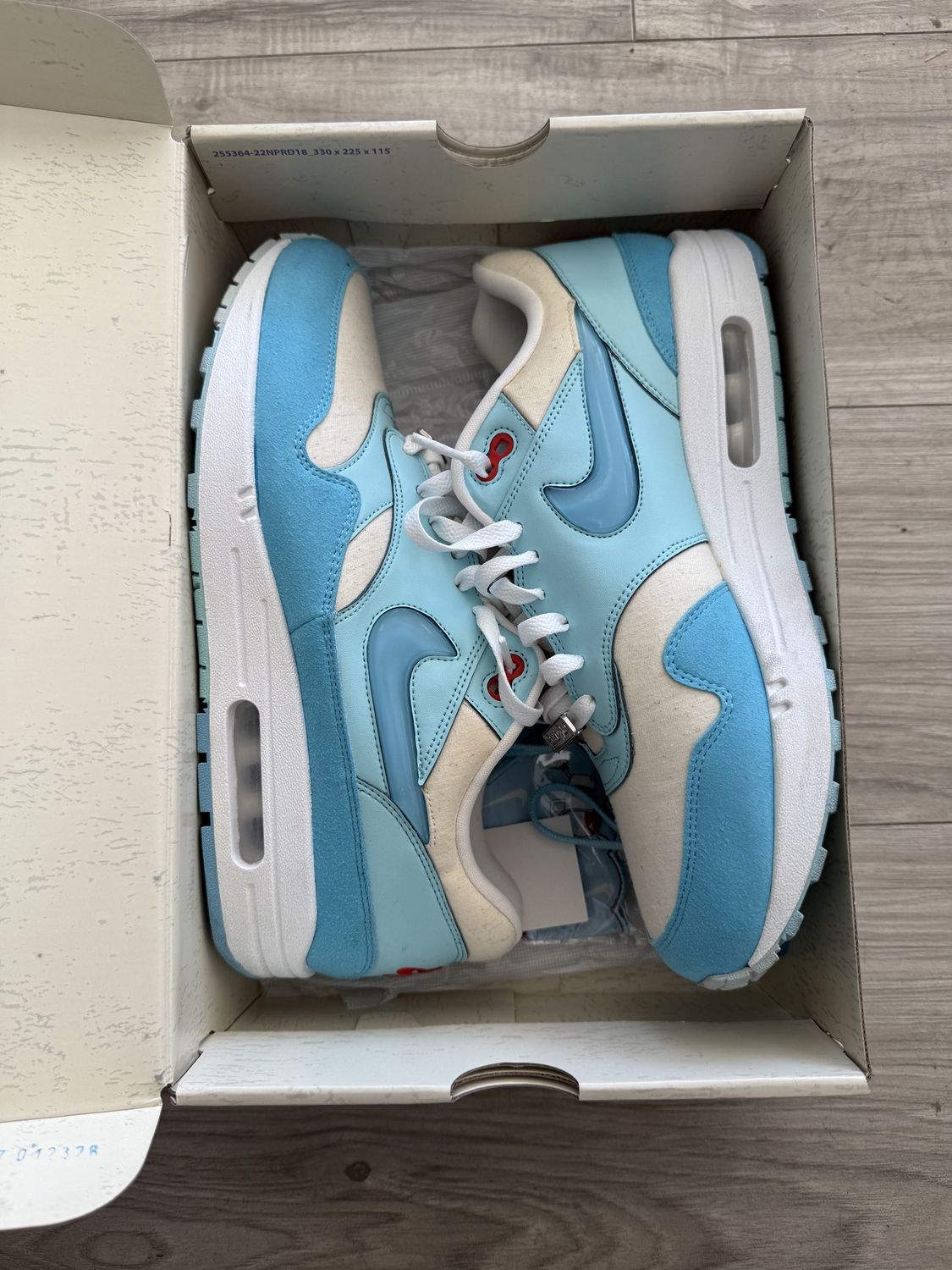 AIR MAX 1 PUERTO RICO BLUE, USED WITH BOX: 11