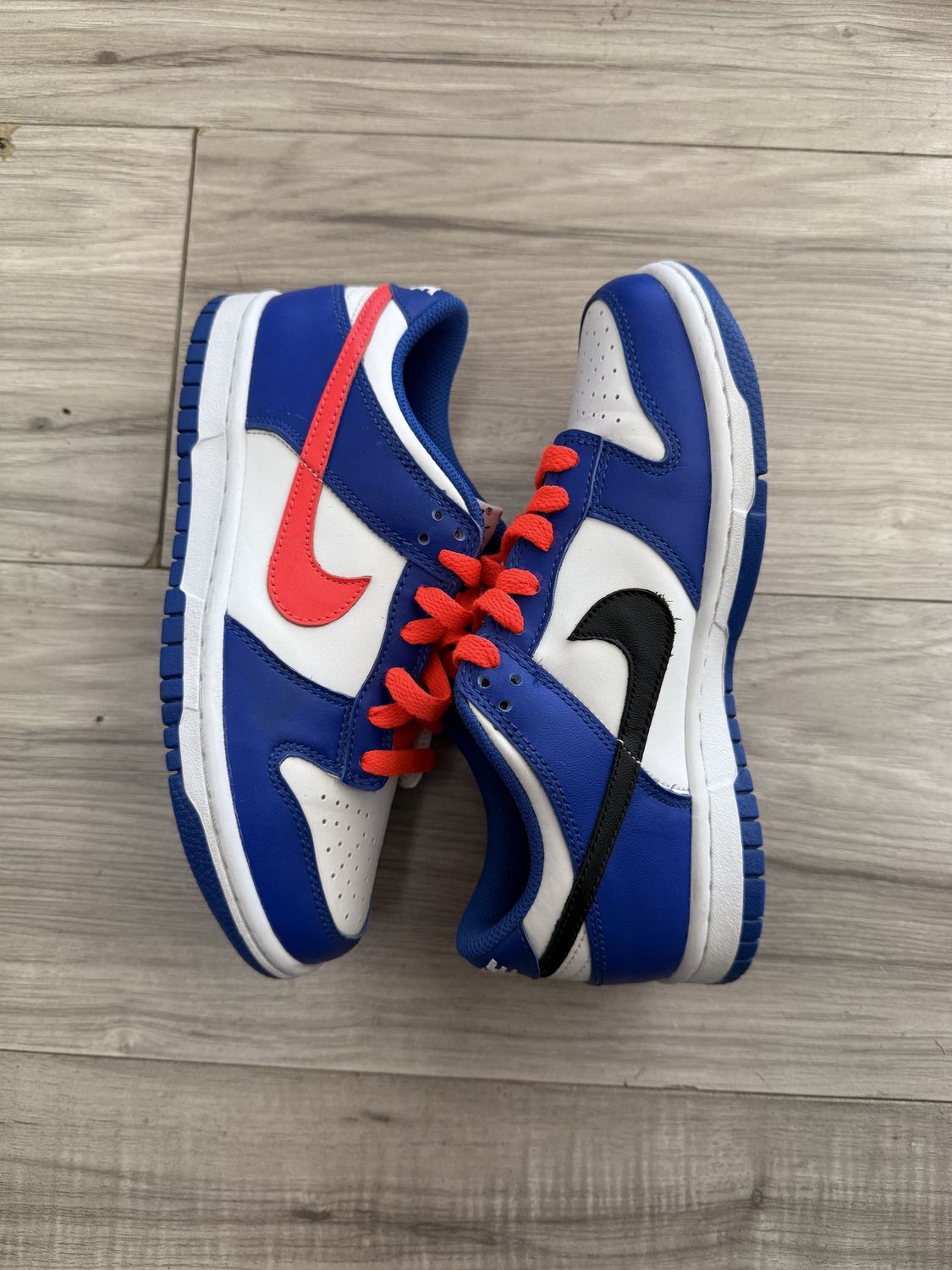 DUNK LOW WHITE BLUE ORANGE | NO BOX |, USED: 4Y