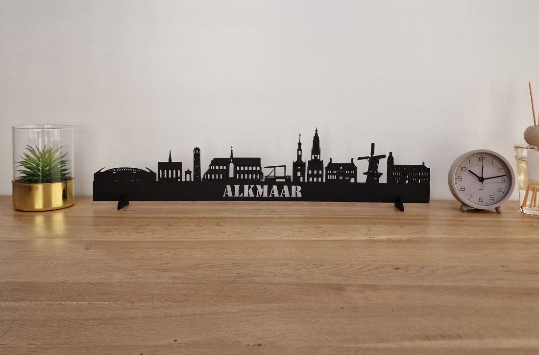 Skyline Alkmaar – 55 cm | Zwart MDF