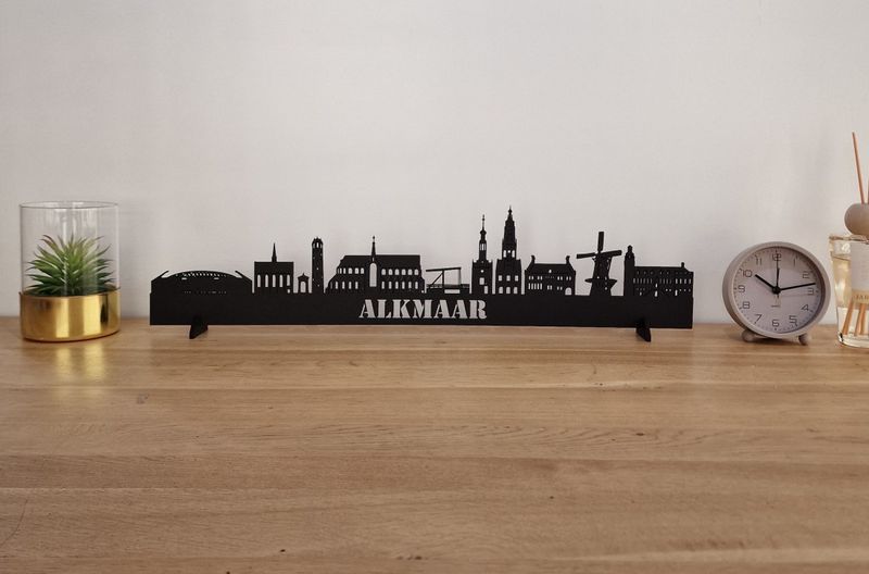Skyline Alkmaar – 55 cm | Zwart MDF