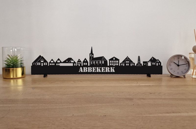 Skyline Abbekerk – 55 cm | Zwart MDF