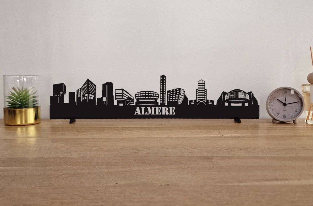 Skyline Almere – 55 cm | Zwart MDF
