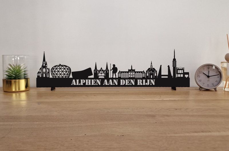 Skyline Alphen Aan Den Rijn – 55 cm | Zwart MDF