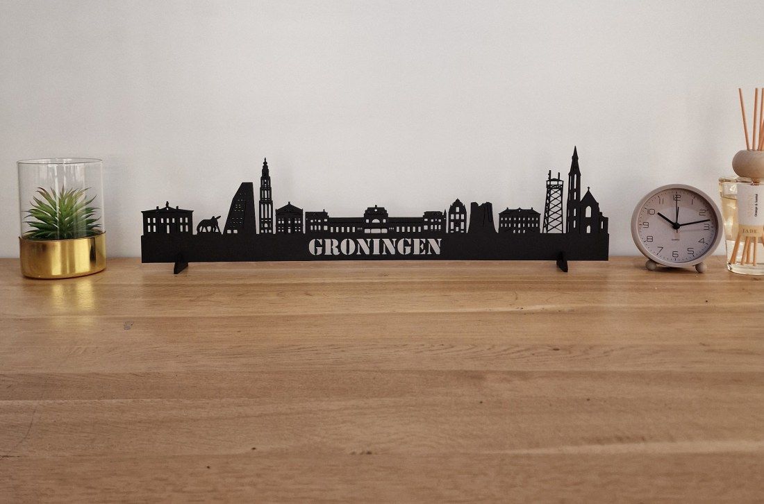Skyline Groningen – 55 cm | Zwart MDF