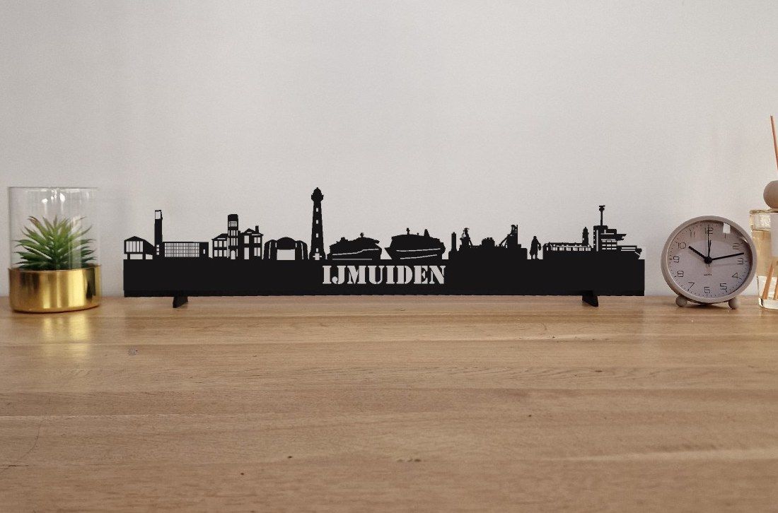 Skyline Ijmuiden– 55 cm | Zwart MDF