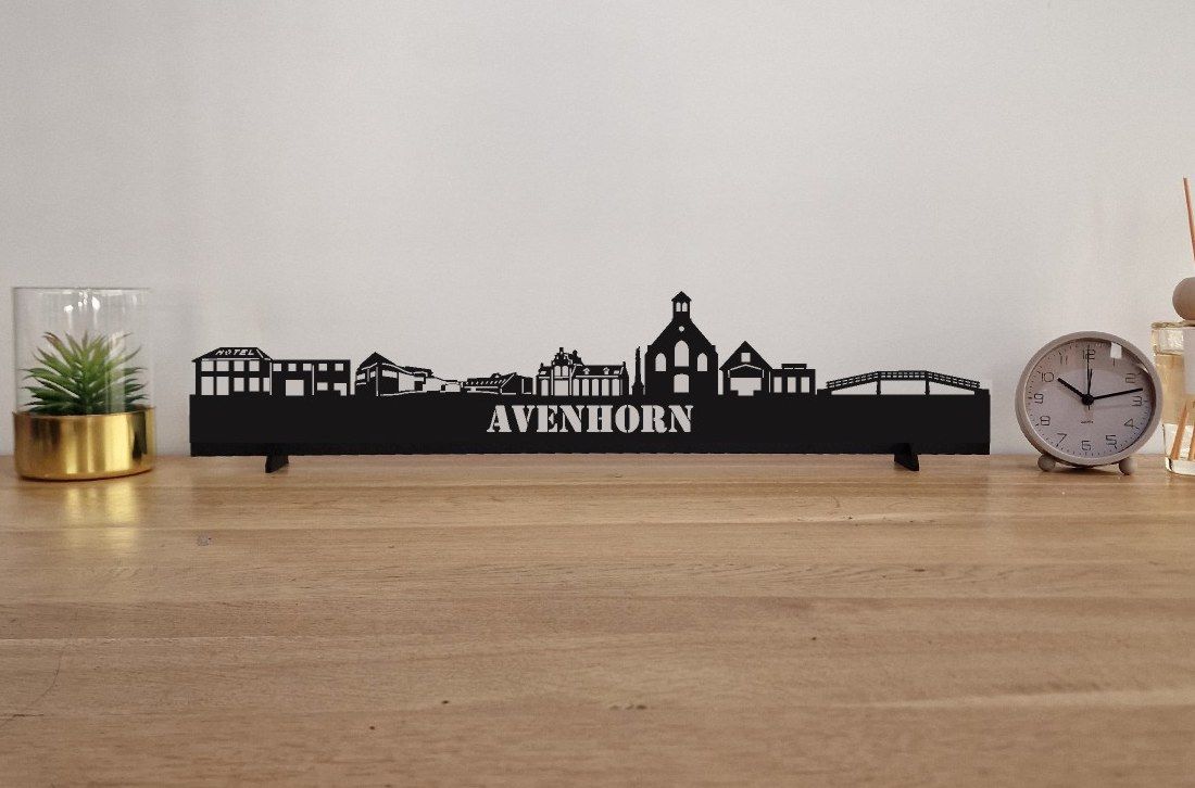 Skyline Avenhorn – 55 cm | Zwart MDF