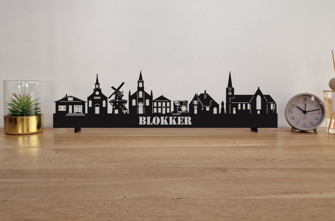 Skyline Borne – 55 cm | Zwart MDF