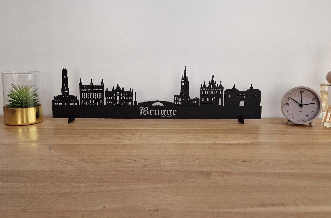 Skyline Brugge – 55 cm | Zwart MDF