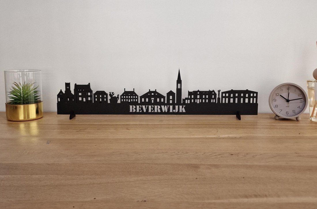 Skyline Birmingham – 55 cm | Zwart MDF
