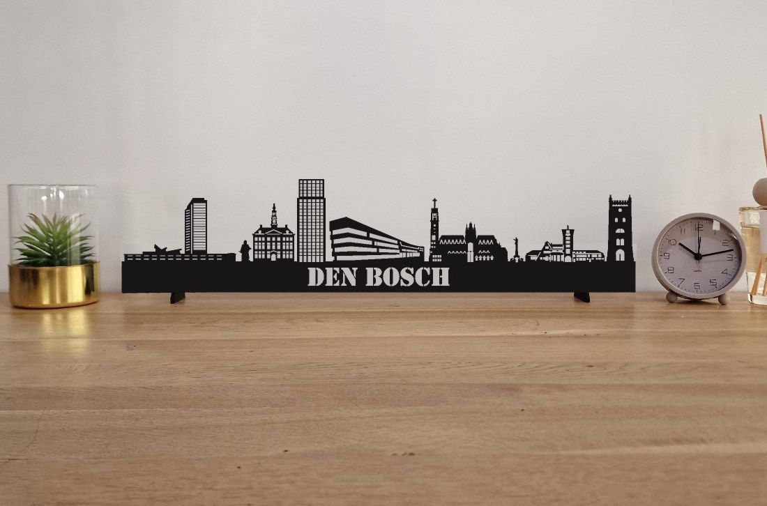 Skyline Den Bosch – 55 cm | Zwart MDF