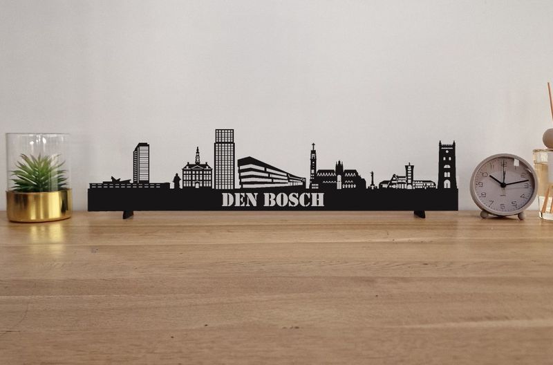 Skyline Den Bosch – 55 cm | Zwart MDF