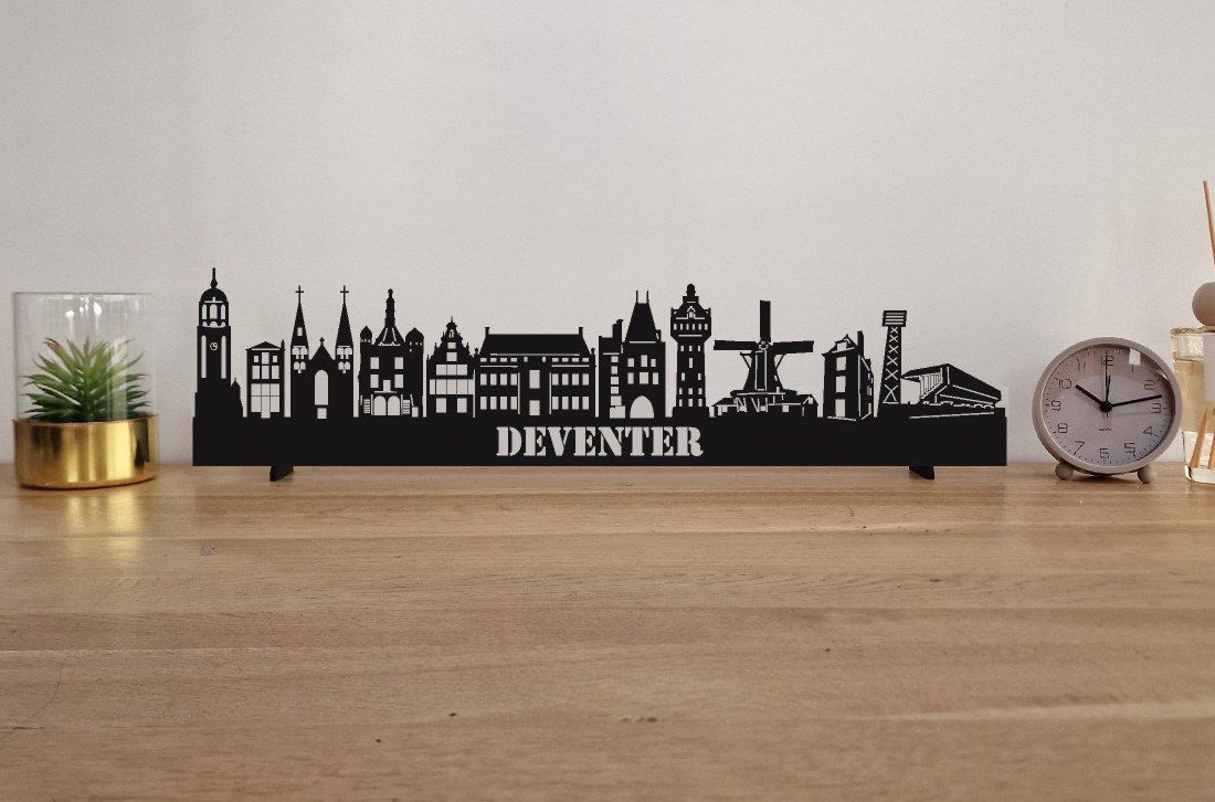 Skyline Deventer – 55 cm | Zwart MDF