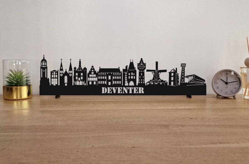 Skyline Deventer – 55 cm | Zwart MDF