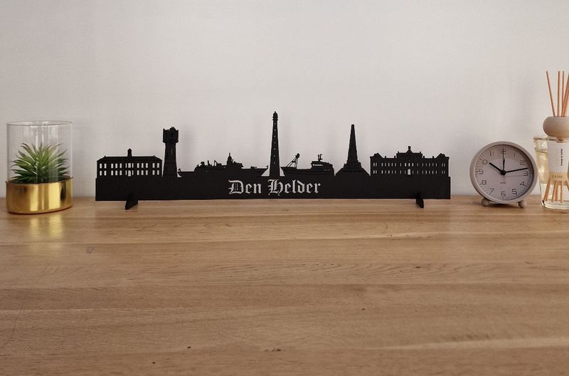Skyline Den Helder – 55 cm | Zwart MDF