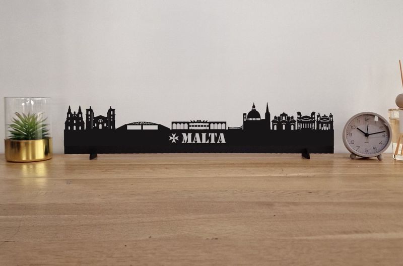 Skyline Malta – 55 cm | Zwart MDF