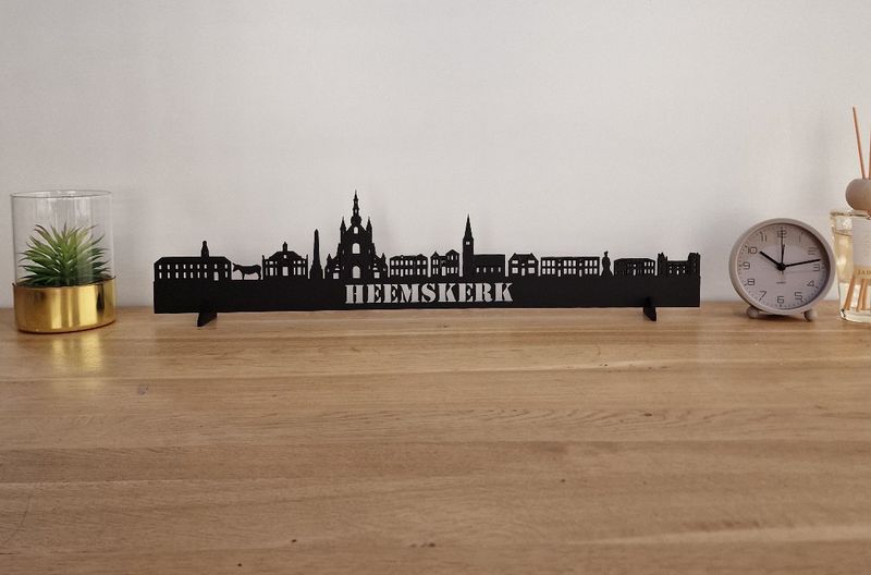 Skyline Heemskerk – 55 cm | Zwart MDF