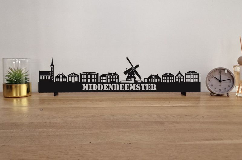 Skyline Middenbeemster – 55 cm | Zwart MDF