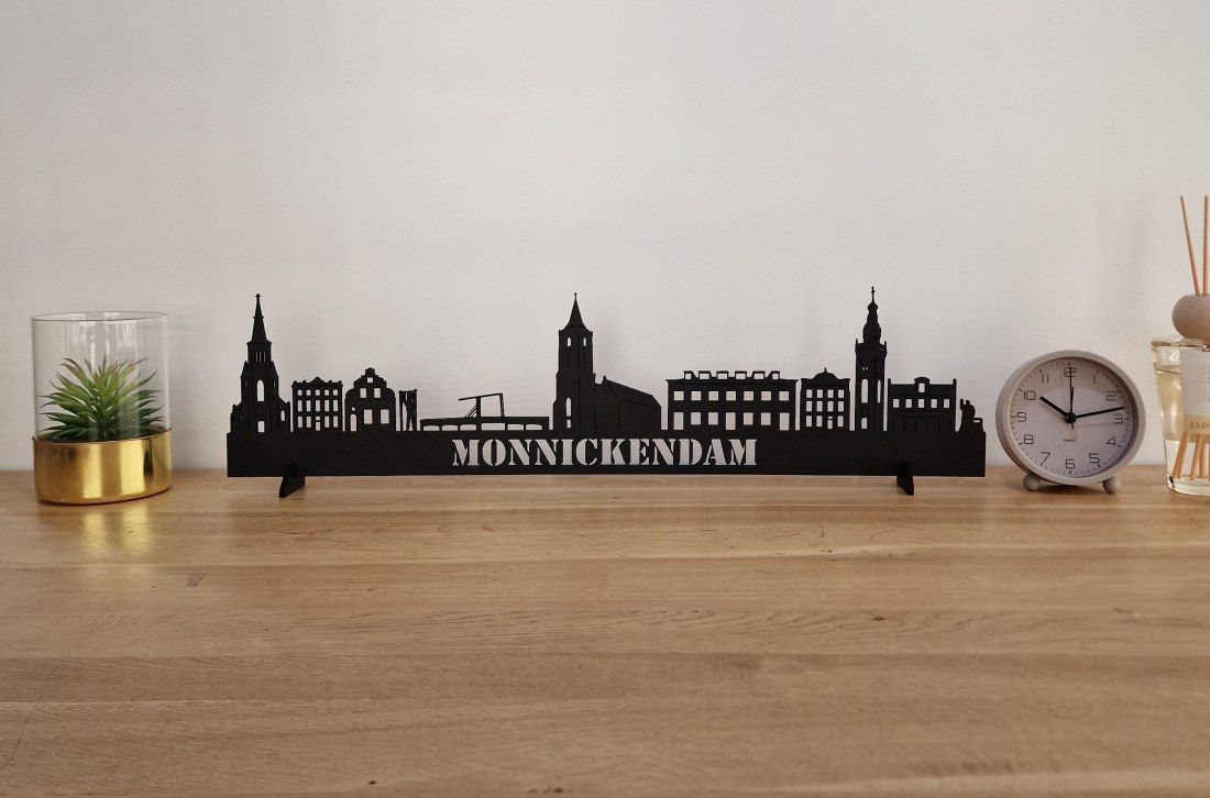 Skyline Monnickendam – 55 cm | Zwart MDF