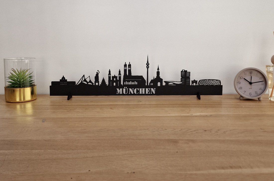 Skyline Munchen – 55 cm | Zwart MDF
