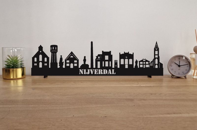 Skyline Nijverdal – 55 cm | Zwart MDF