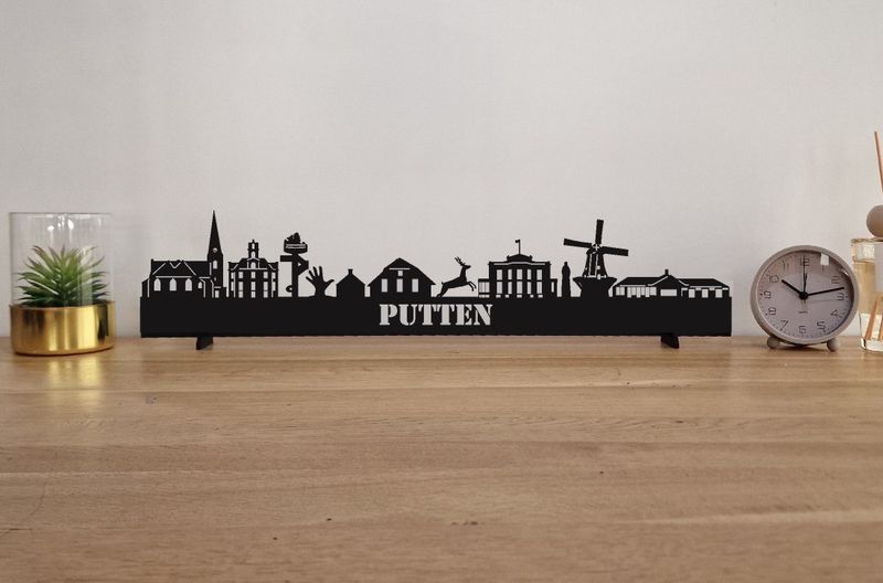 Skyline Putten – 55 cm | Zwart MDF