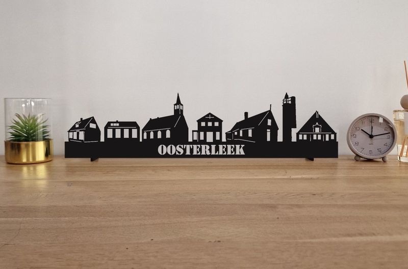 Skyline Oosterleek – 55 cm | Zwart MDF