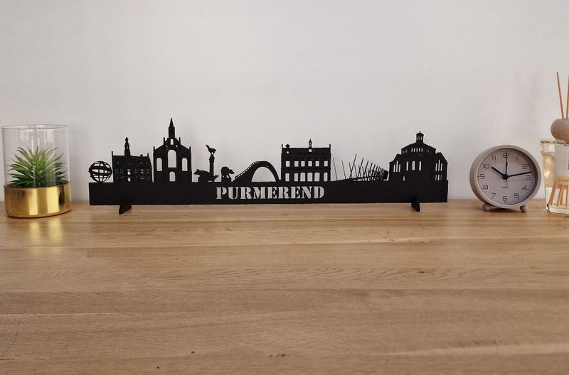 Skyline Purmerend – 55 cm | Zwart MDF